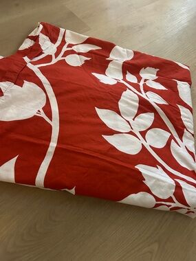 Crate & Barrel marimekko Madison persimmon TWIN XL SHEETS